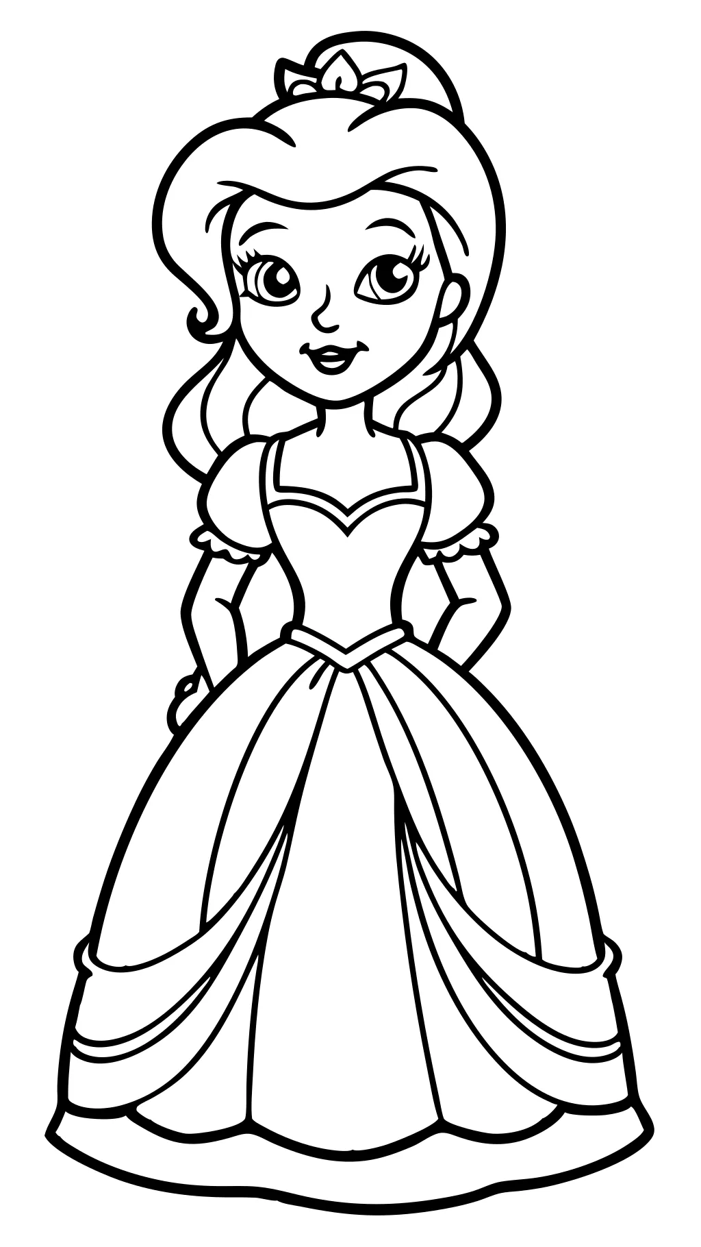 coloriage imprimable de la princesse Belle